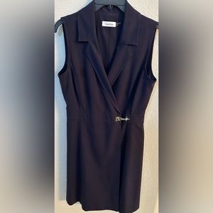 Calvin Klein Navy Blue Wrap Dress